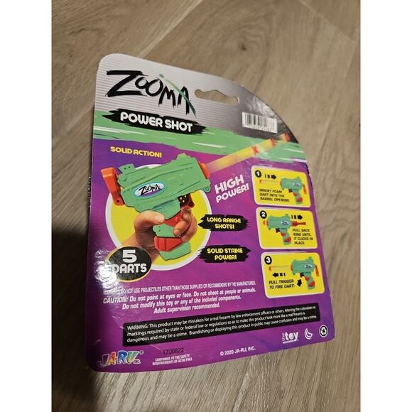 JA-RU Ultra Foam Power Shot Dart Toy Gun with 5 Foam Darts New - Picture 2 of 2